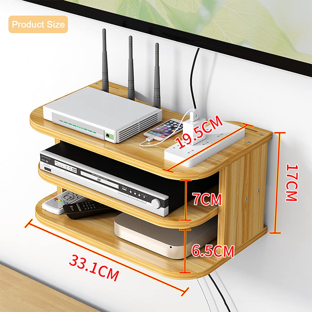 Scatola Portaoggetti Da Parete Per Router Wireless, TV Box E Accessori – 48x24x11,5 Cm, Bianca, Dissipazione Termica Eccellente