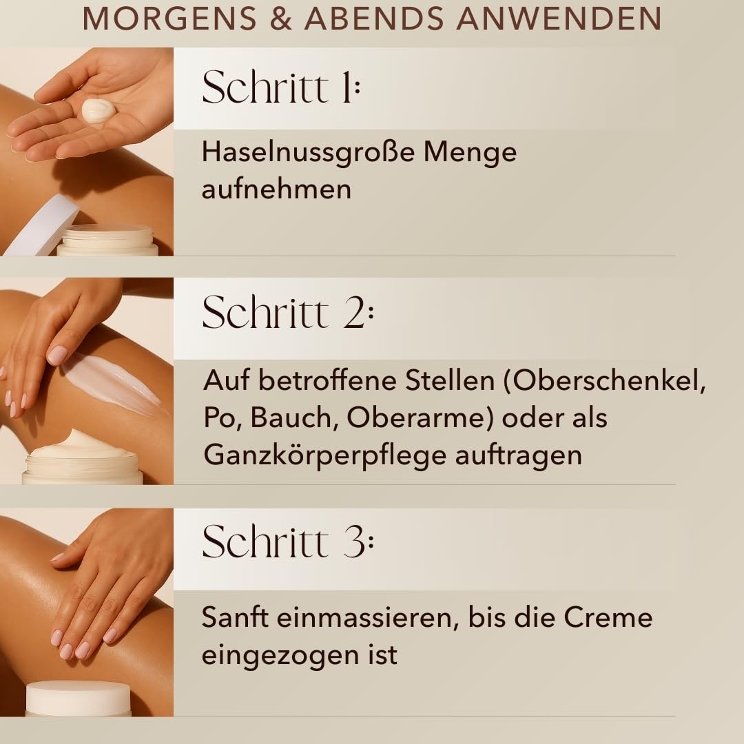 mellow NOIR Body Contour Cream 200 ml – przeciwko cellulitowi i zwiotczałej skórze – zapewnia mocne kontury brzucha, nóg i ramion – szybko się wchłania bez natłuszczania – naturalny kosmetyk