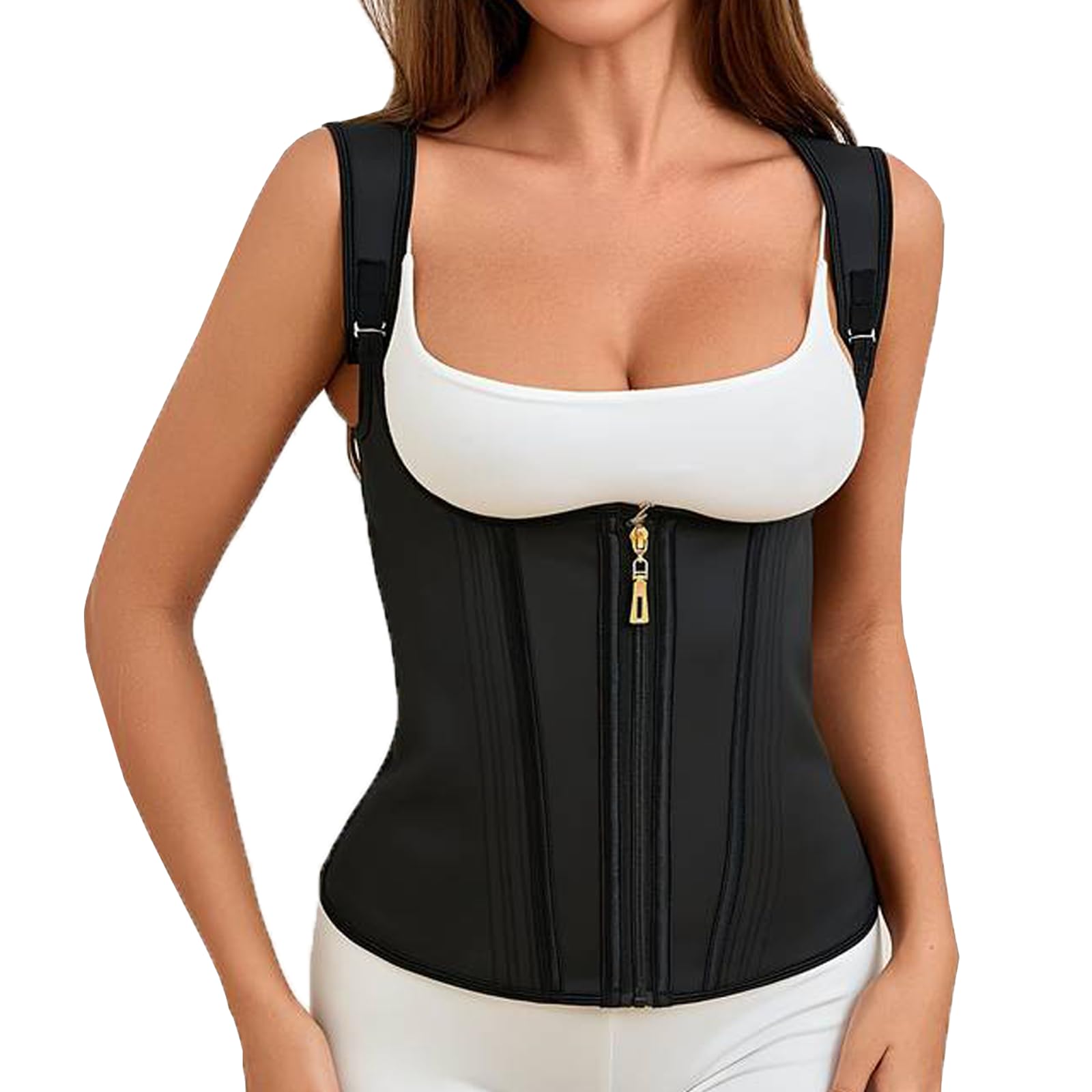 Ahigh Body Contenitivo Modellante Donna Post Parto Shapewear Corsetto Stringivita Vita, Snellente Guaina Contenitiva con Materiali Traspiranti & Reggiseno Regolabile per Comfort Giornaliero