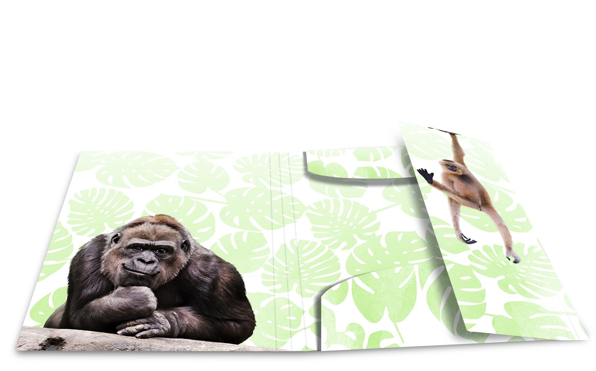 HERMA Collector's Folders A3 Monkey Set, 3 Pieces, Children's Plastic Corner Folder with Animal Motif, Elastic Band - Image 3