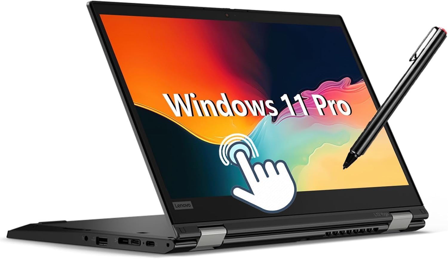 Lenovo ThinkPad L13 Yoga Gen 2, Touchscreen 2-in-1 Business Laptop, Intel Core i5-1135G7, 13,3 Zoll FHD, 16GB RAM, 256GB SSD, UK QWERTY Tastatur, Windows 11 Pro (Generalüberholt)