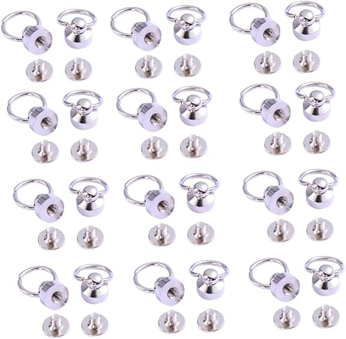 Miniatura 5 de 90 piezas de correa de cuero caja de teléfono de metal caja de teléfono de cuero sujetadores de cuero tornillo remache tornillo Chicago O-Ring Charm