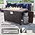 Kullavik 8 Pieces Outdoor Patio Furniture Set with 43" 55000BTU Gas Propane Fire Pit Table PE Wicker Rattan Sectional Sofa Patio Conversation Sets,Dark Blue