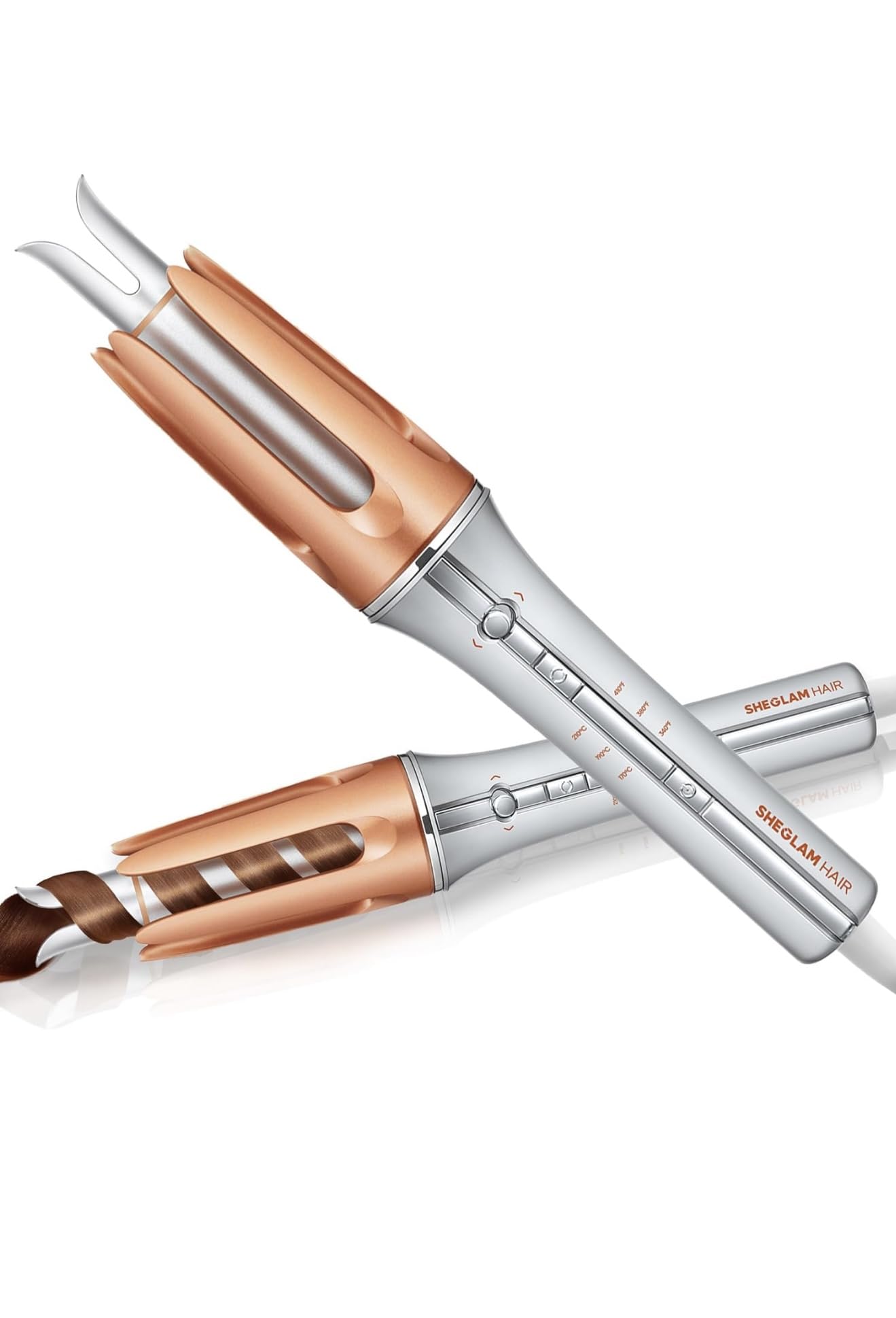 SHEGLAM Automatic Curling Iron 1′′/25mm with 3 Temperatures Fast Heating, 2-Way Rotation, Automatic Shut-Off, Anti-Scald, Anti-Tangle Rotating for Hair Styling