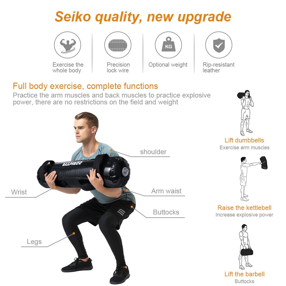 flintronic Aqua Bag, Sac Eau Fitness, Sac de Sable Alternative avec Pompe À Air Sac Aqua Réglable Polyvalent Portable, Sac De Musculation Fitness Water Bag Sac À Eau De Poids Entraînement