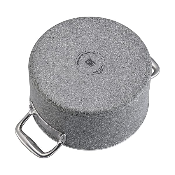Zwilling vitale 6 qt nonstick dutch oven with lid aluminum scratch resistant made in italy gray  urban country home decor
