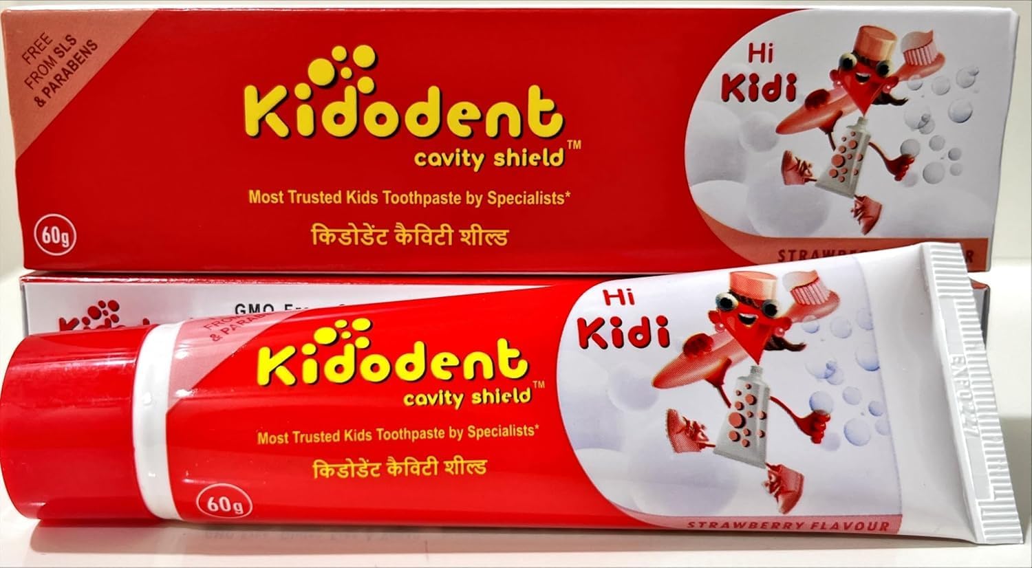 Cavity Shield Strawberry Falvour toothpaste for Kids - 60 Gram - For Storng Teeth & Fresh Breath - Most Trusted toothpaste by Specialists - Free from SLS & PARABEN - Ideal for kids above 3 years-image-11
