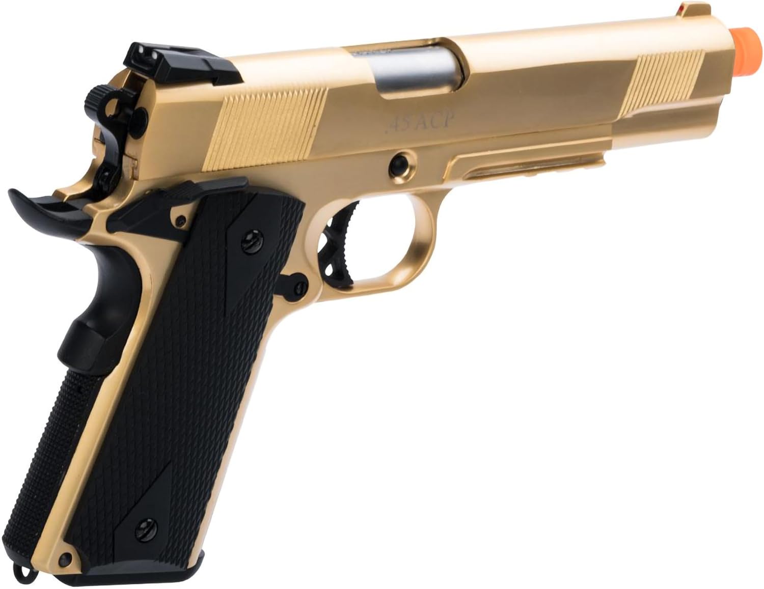 Evike Airsoft - WE-Tech 24k Gold Plated Heavy Weight Tactical 1911 Gas Blowback Airsoft Pistol - (PID: 25024)