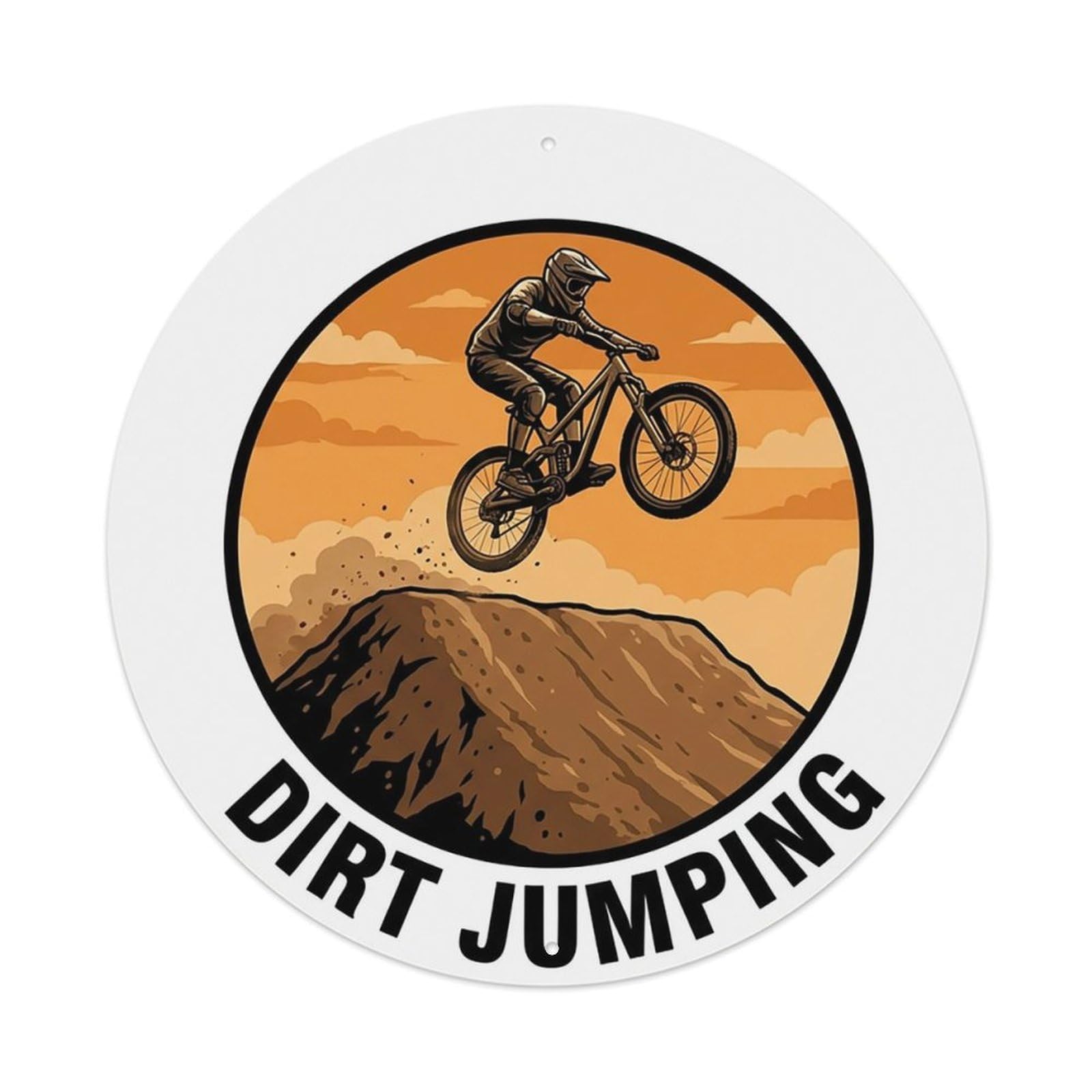 Vintage Dirt Jumping Extreme Sports Vintage Metal Tin Sign Plaque Wall Decor for Cafe, Club Bar, Office, Garden Metal Poster 8x8Inch