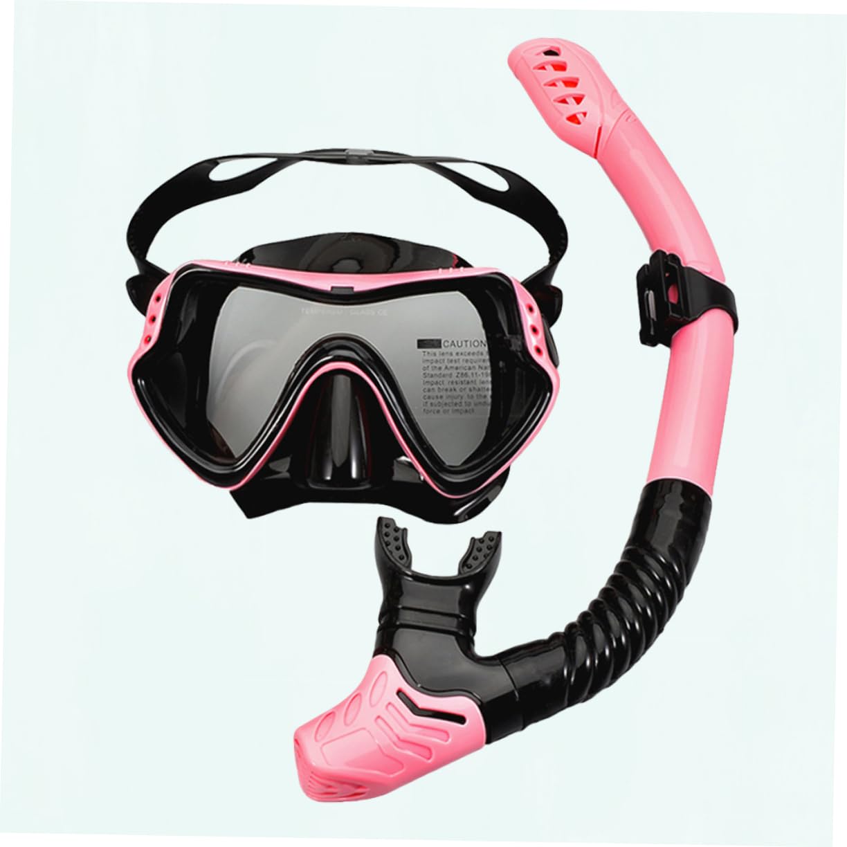 Mikikit De Natation Et Tuba pour Adultes De Snorkeling Étanche avec Monture Rose Et Noire Et Confort Ajustable