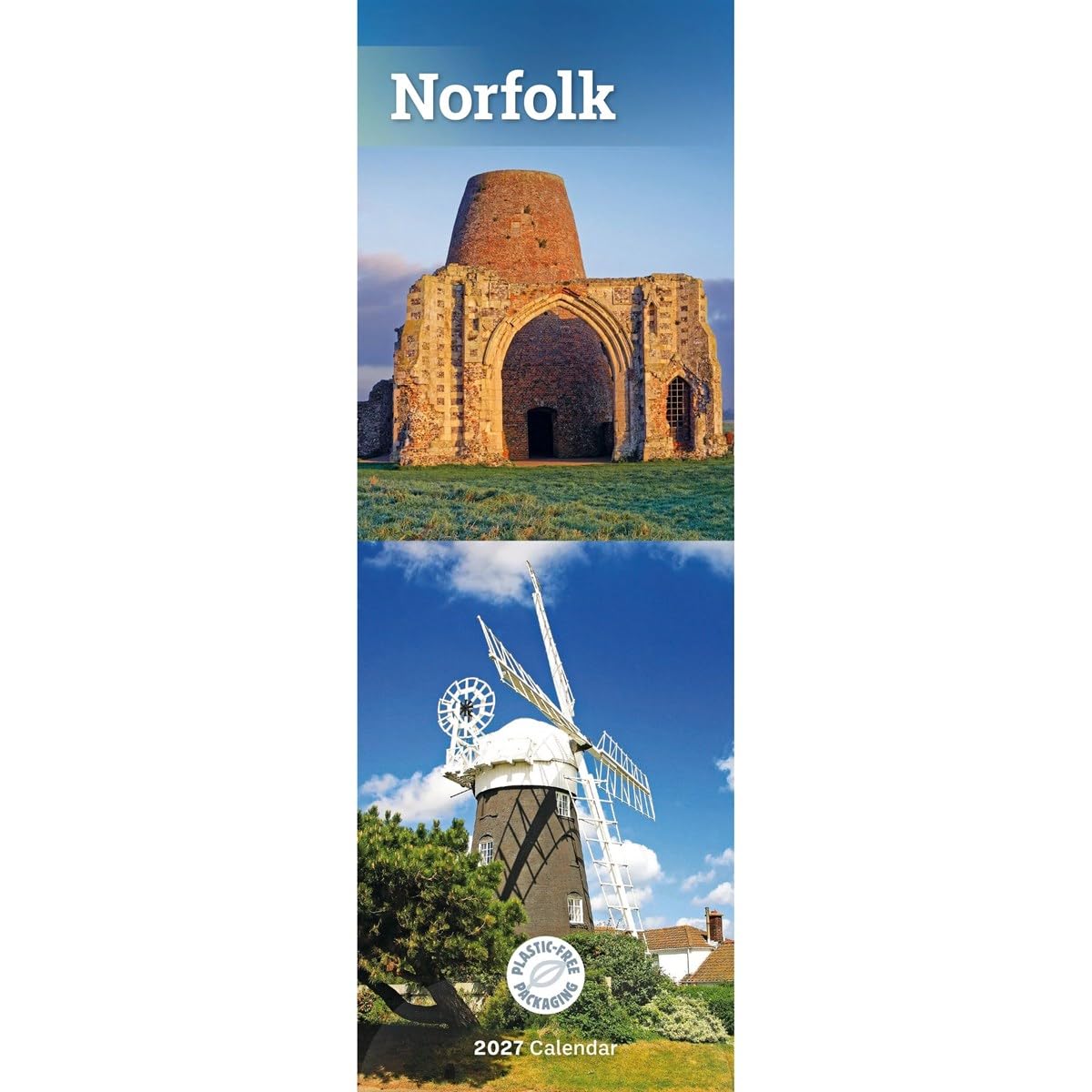 Carousel Worldwide Norfolk 2027 Slim Wall Calendar, 12-Month Calendar, Coastal & Countryside Photography