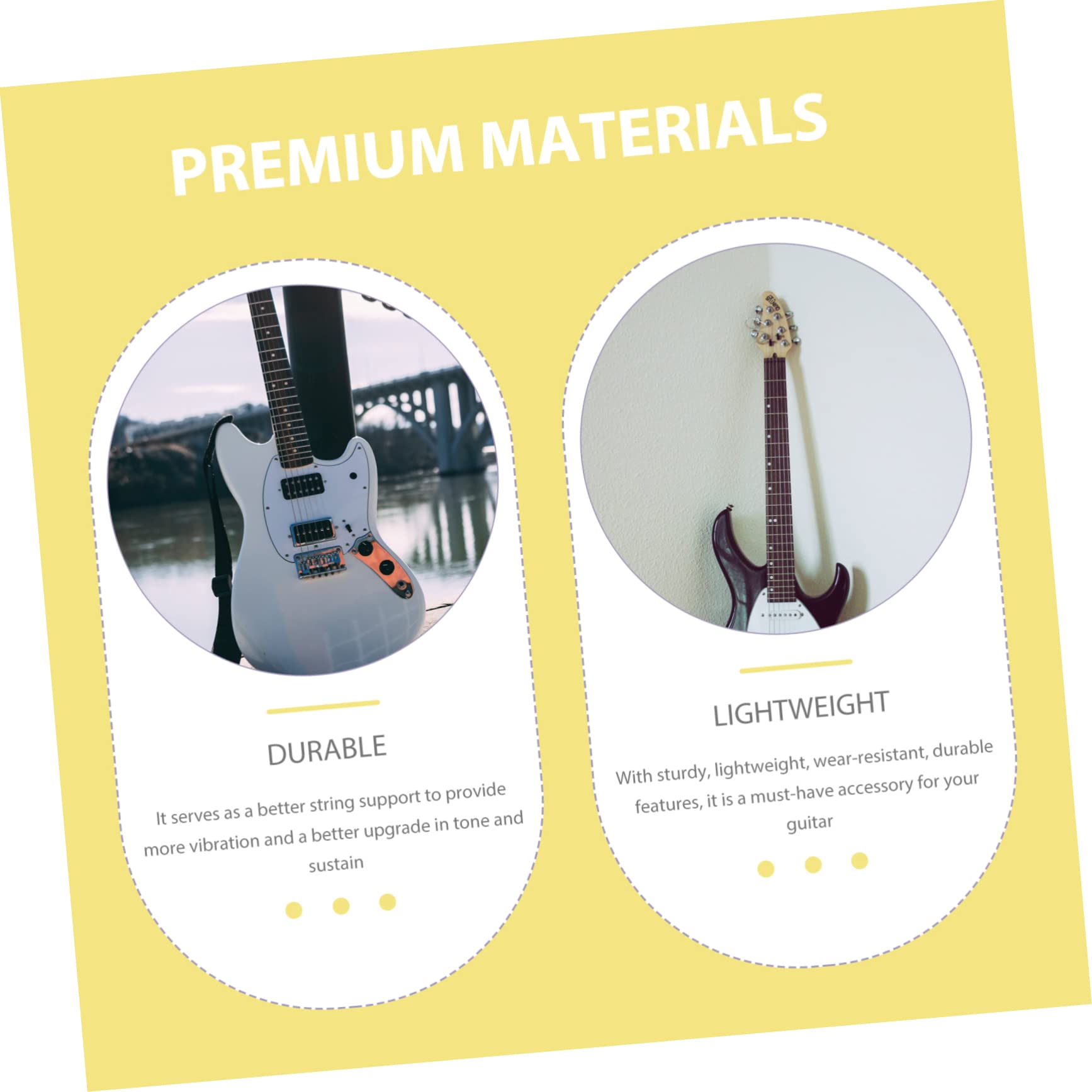 VICASKY Guitar Bridge Nuts Beef Bone Pillow Guitar String Accessories Replace Nut