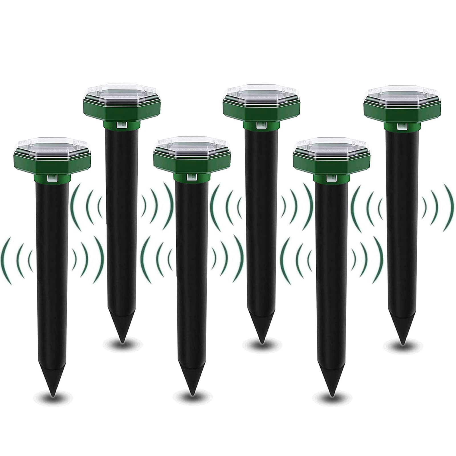 Buy Jokresty Solar Mole Repellent 6 Pack Ultrasonic Mole Repeller