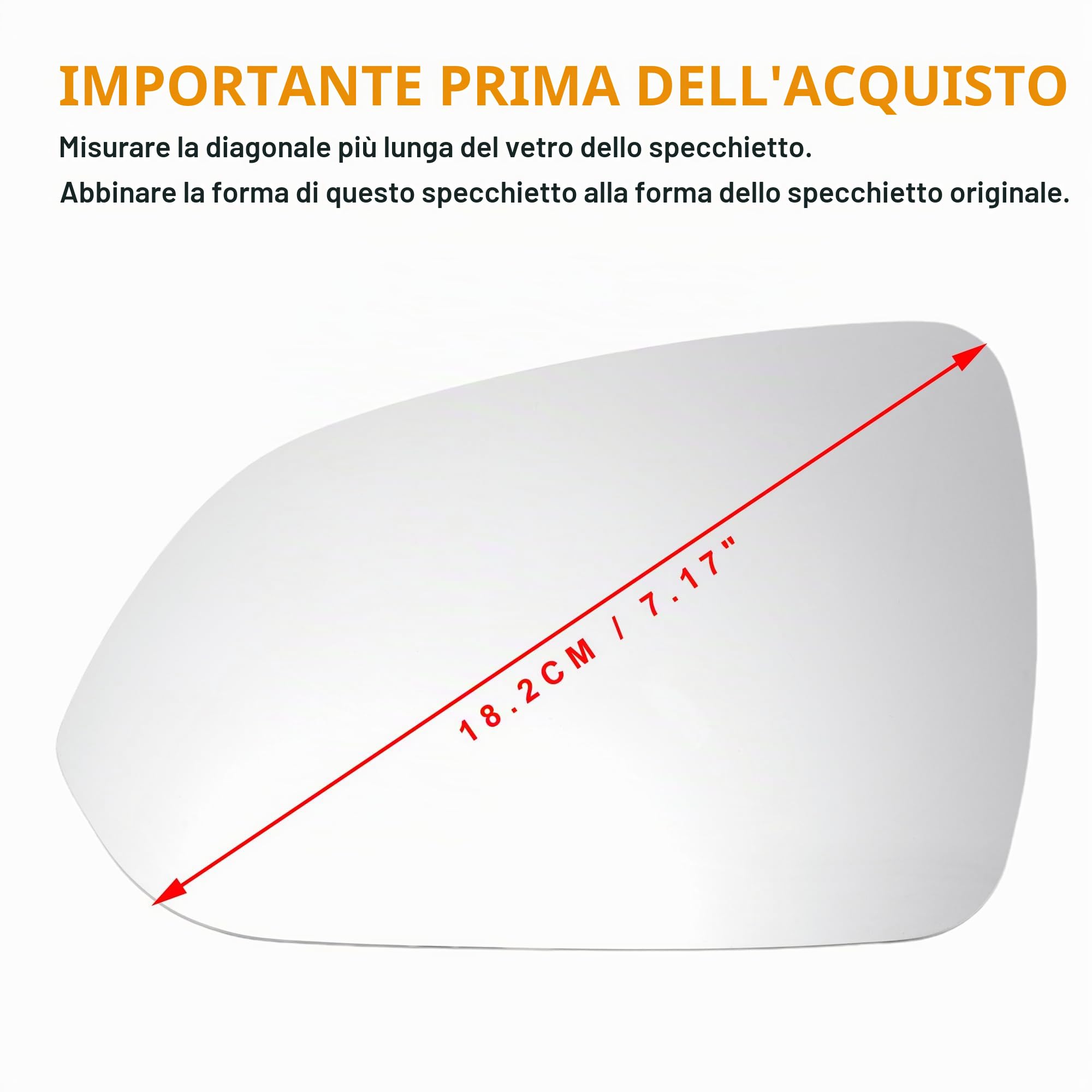 A ABSOPRO Specchio Retrovisore Sx Riscaldato Per Kia Stonic 17-23