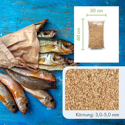 Terra Discount Räucherspäne aus Buche 2,5Kg Körnung: mittel 2,0-5,0 mm - zum smoken, räuchern/kalträuchern von Fleisch, Fisch, Gemüse geeignet - Buchenholz mit klassischem Aroma – Bild 4