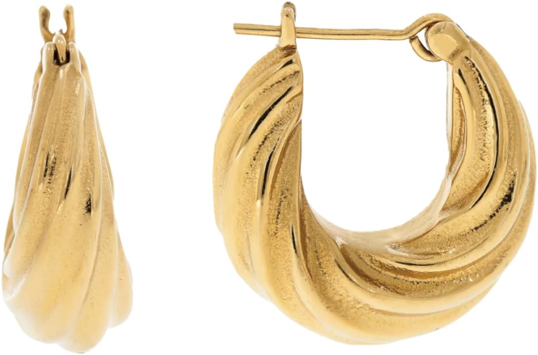 Gold Stud Earrings For Women Trendy - Lightweight Waterproof & Sweatproof Jewerly - Image 4