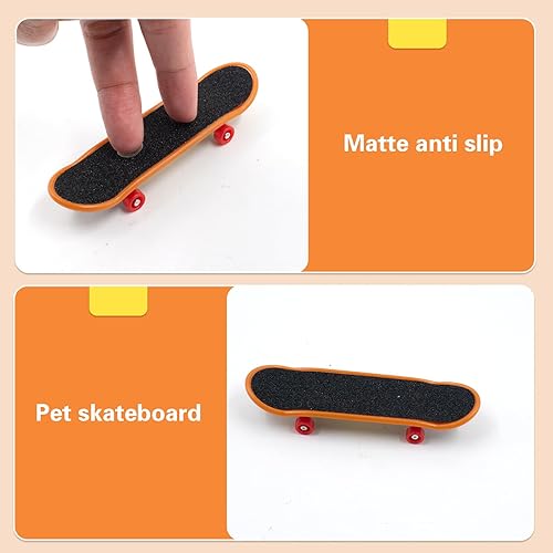 2 PCS Turtle Skateboard, Funny Real Turtle Skateboard, Pet Playing and Training Mini Toy Accessories for Bearded Dragon Parrot Reptile Small Animals, 3.7 x 1 Inch