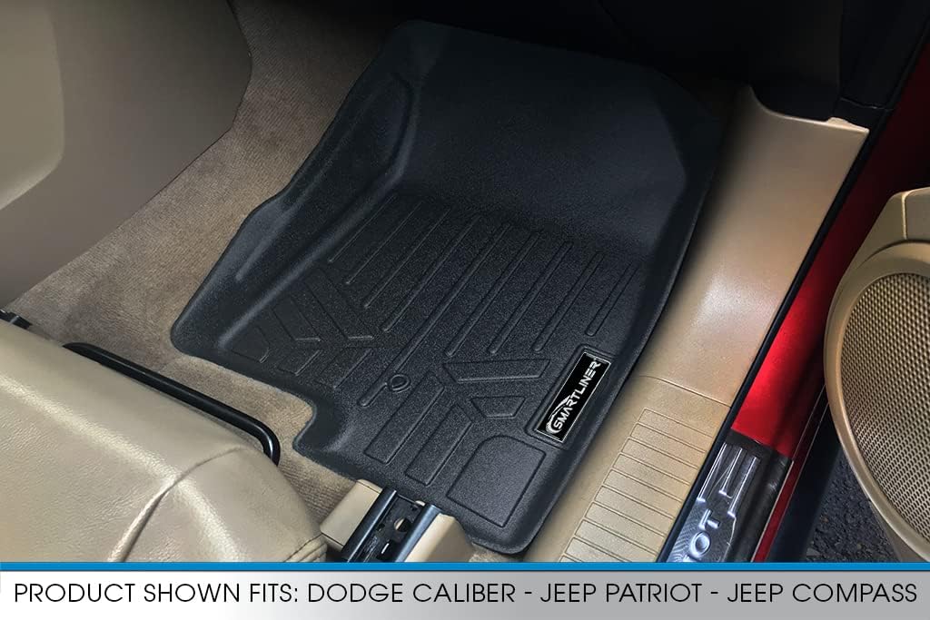 SMARTLINER Floor Mats 1st Row Liner Set for 2008-2012 Dodge Caliber