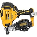DeWalt 20V MAX Brushless 15 Degree Cordless Coil Battery Powered Roofing Nailer with Tool-Free Nail Tray (Yellow and Black)