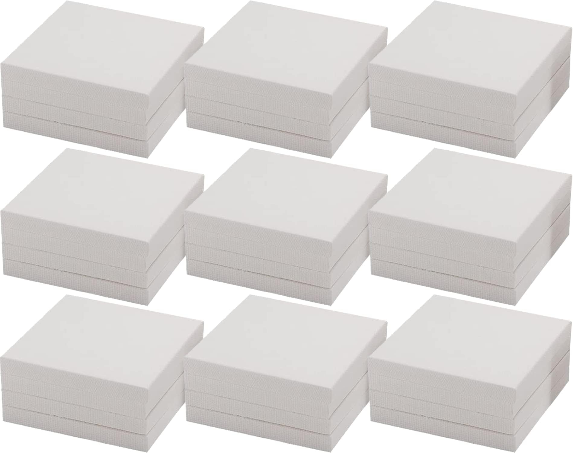 Tosnail 36 Pieces 3" x 3" Mini Canvas Panels Mini Stretched Canvas Small Canvas Boards Square Canvas for Painting, Craft