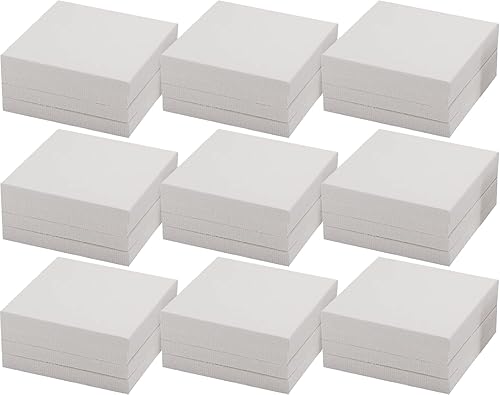 Tosnail 36 piezas de 3 x 3 pulgadas, mini lienzo estirado, pizarras cuadradas para pintura, manualidades
