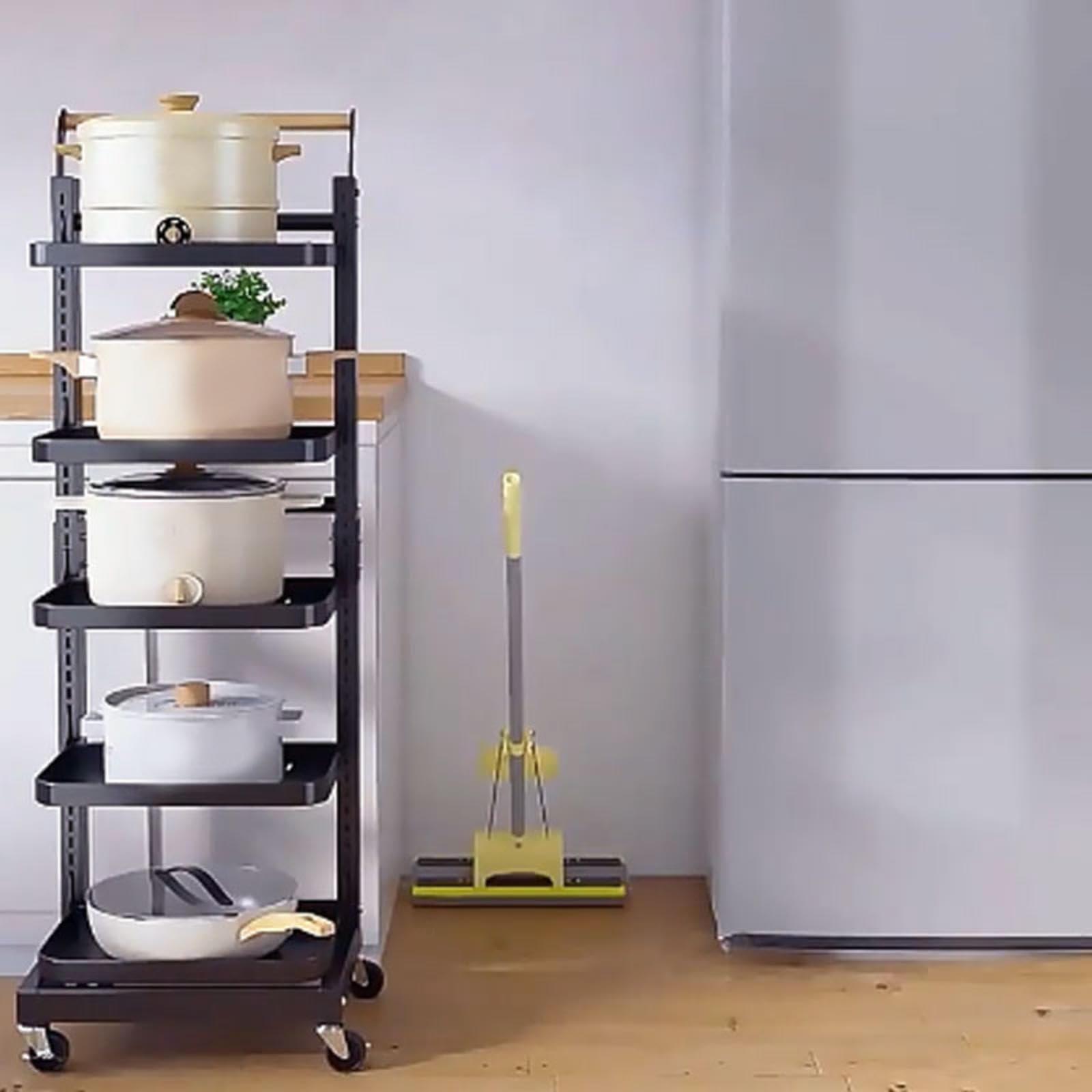 Soporte Extensible para sartenes y Tapas, Color Negro (Blanco, 3 x 2 Tablas x 1 Cesta)