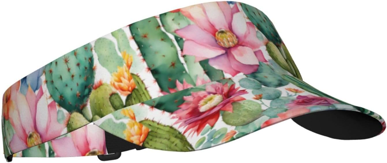 (Succulent Rose) Adult Sun Visor Hat Adjustable Open Top Sports Cap Breathable for Men Women Beach Vacation Essentials