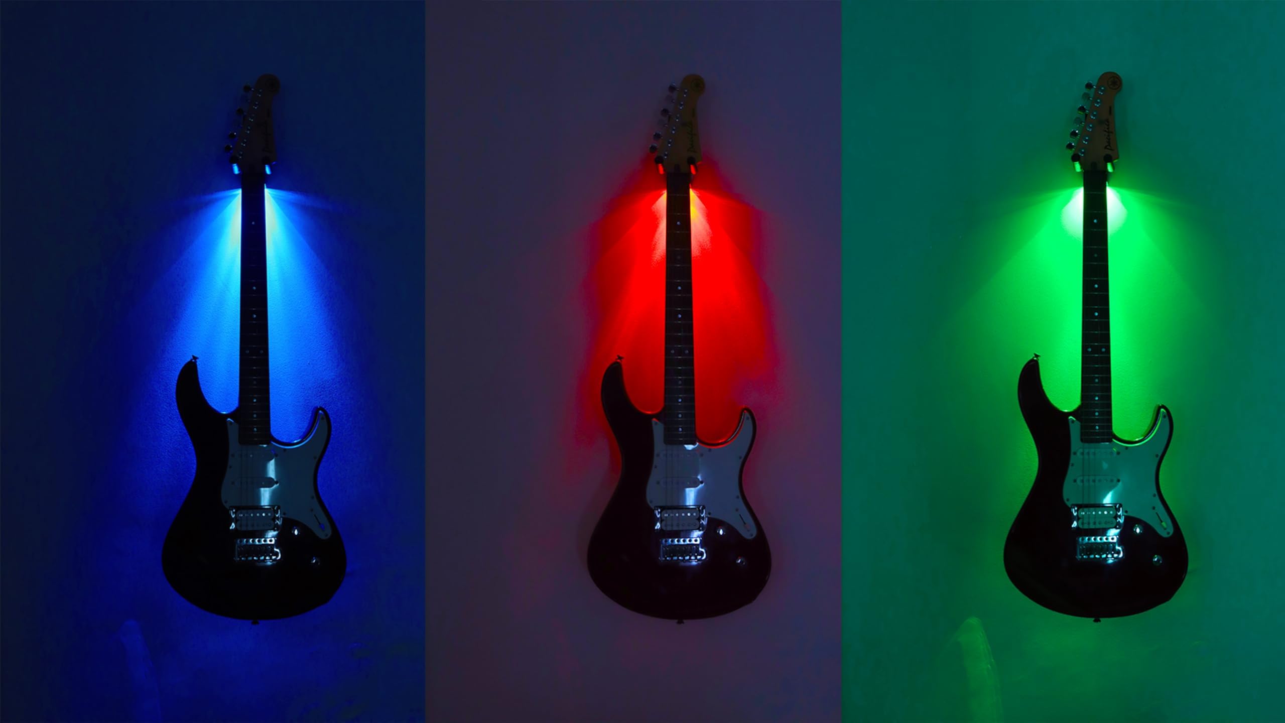 LED Guitar Wall Stand with Multi-Color Lighting and Plectrum Holder, Illuminated Guitar Hanger for Electric Acoustic - Image 3