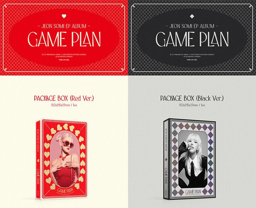Miniatura 3 de (Libro de fotos Ver.) JEON SOMI GAME PLAN EP Álbum (NEGRO Ver. + Póster plegado de primera prensa) K-POP SELLADO