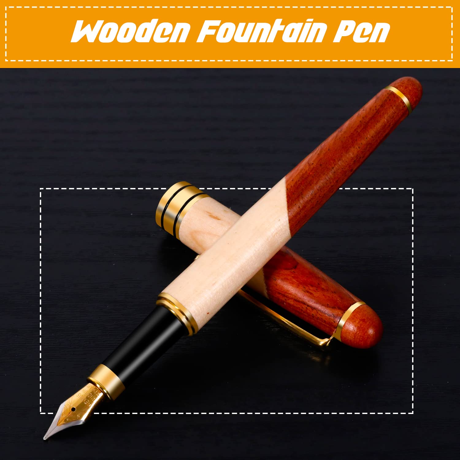 Pluma Estilográfica Lamy ABC Madera Roja - Conjunto Escritura - Los