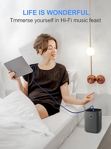 Miniatura 7 de Cable auxiliar de 4 pies, cable auxiliar de audio de 0.138 in para automóvil, cable de audio trenzado de nailon de 0.138 in macho a macho,