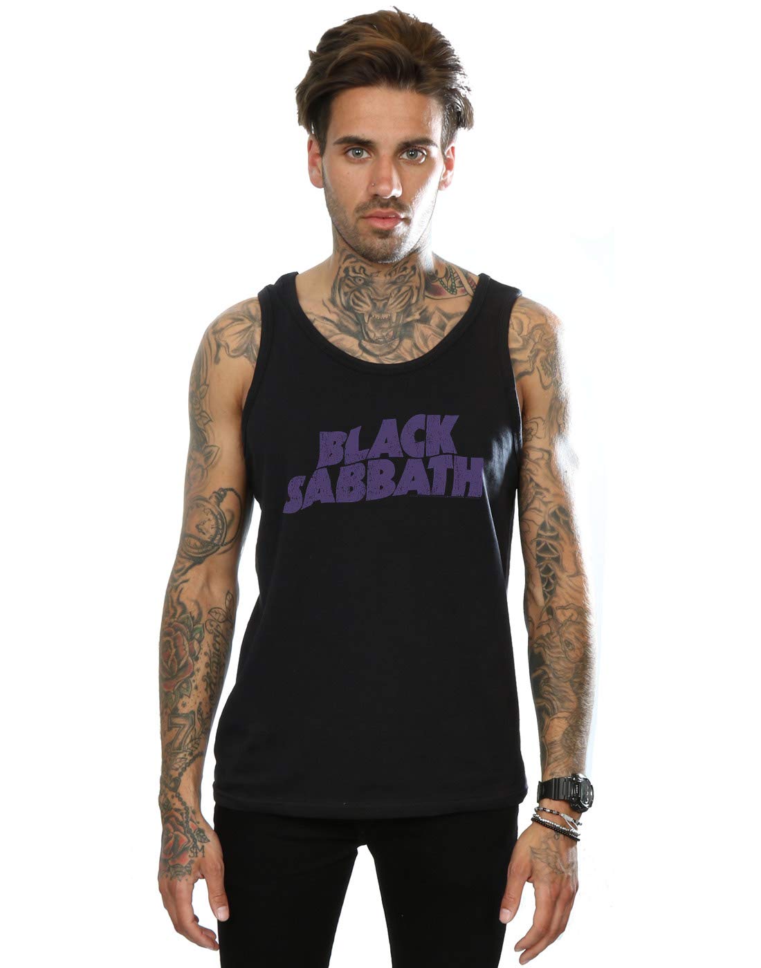 Absolute Cult Men's Black Sabbath Distressed Logo Vest XX-Large