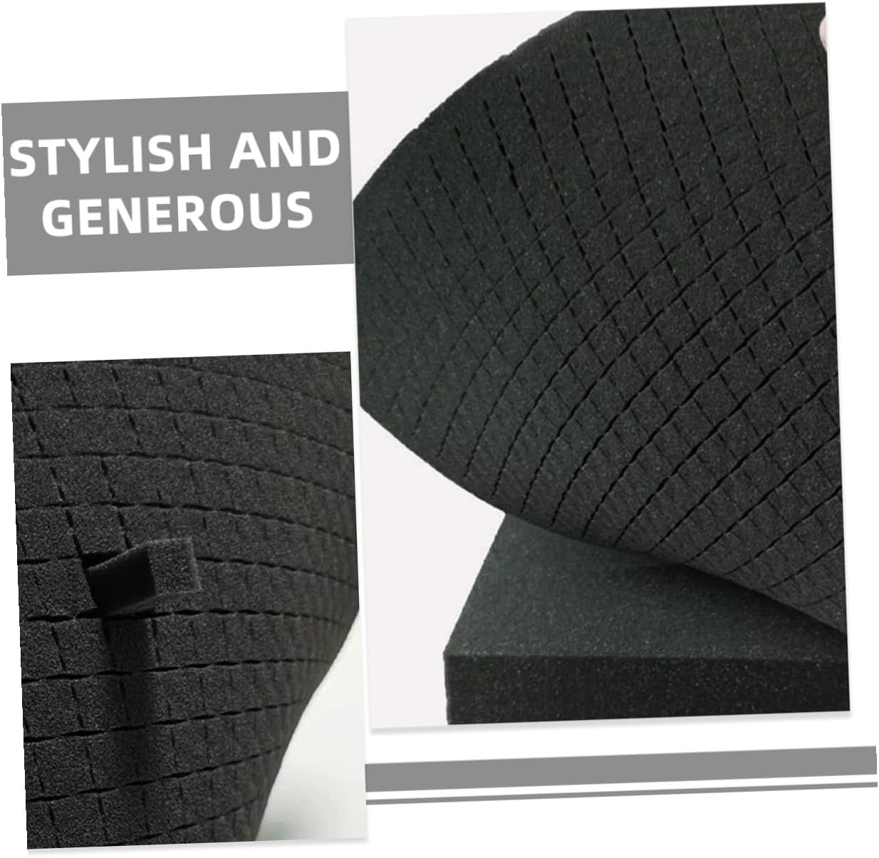 Pearl Cotton Packaging Foam Inserts 2pcs 405x305x50mm Black Shockproof Foam Sheets for Shipping Protection and Camera Storage Cushioning Pads
