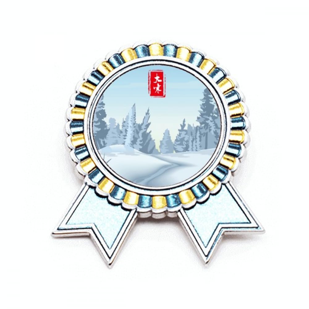 Broche circulaire Great Cold en métal taille M avec finitions soignées
