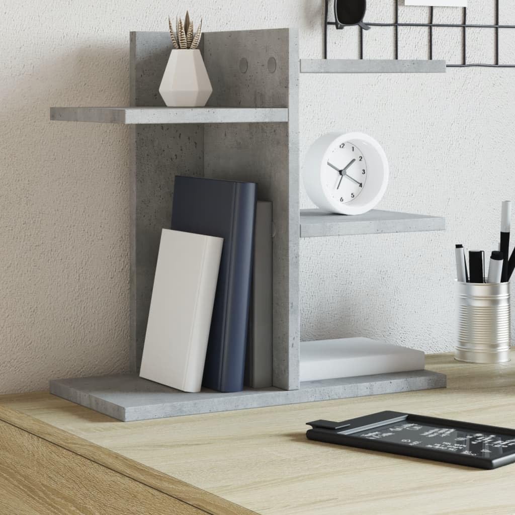 Mangloder Betongrauer Schreibtisch-Organizer 42x21,5x42 cm Holzwerkstoff Büroorganisation Dokumentenmappe Aktenmappe Briefablage Sortierer