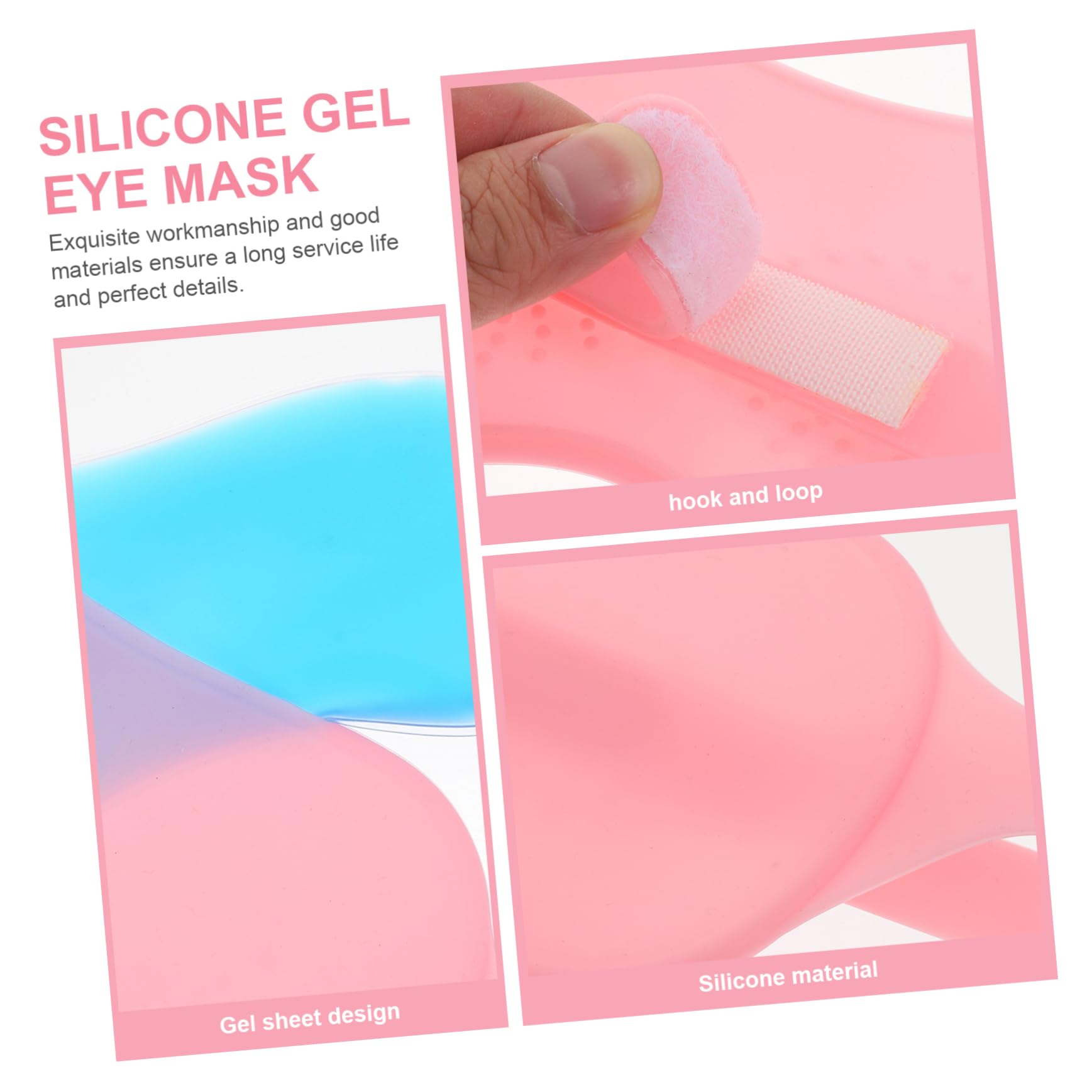 Maschera Occhi in Silicone Gel Compressa Calda e Fredda | Rosa, Oscurante per Dormire e Viaggio, Design Confortevole, Set da 1 Pezzo