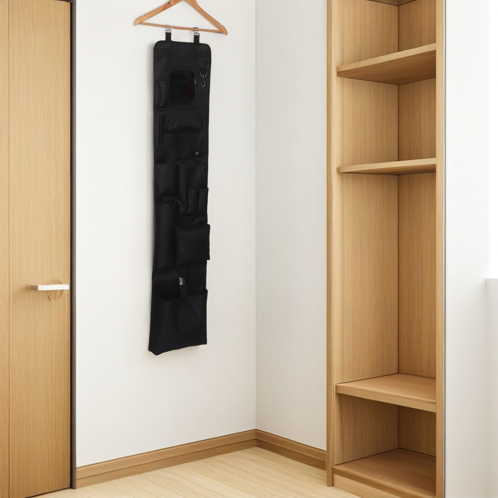 KOMBIUDA Wall Mounted Hanging Storage Organizer with Multi-pockets Locker And Door Hanging Bag for Students Office Gym