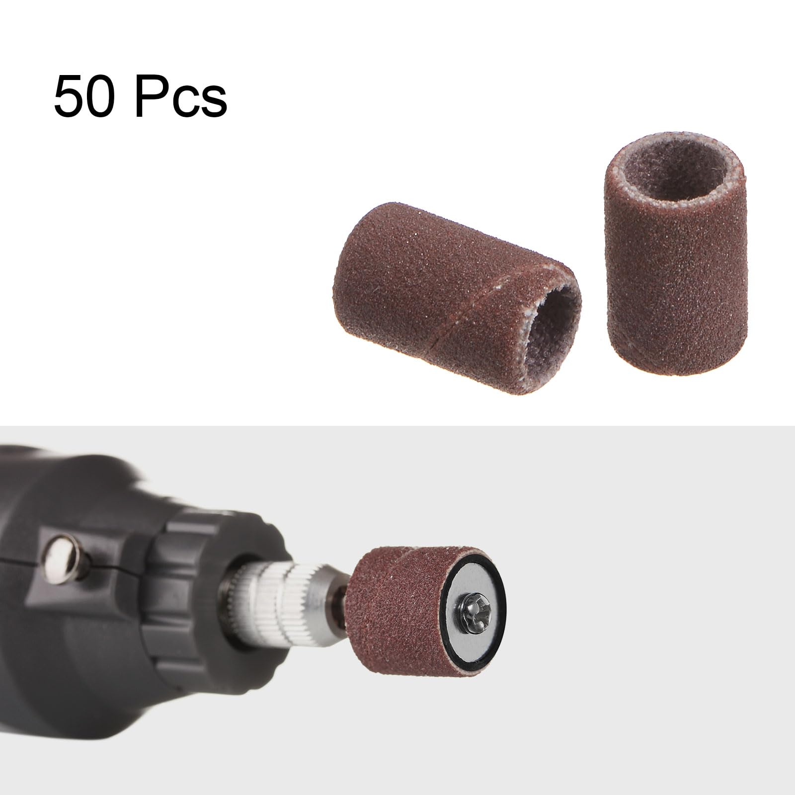 ChaRLes 100Pcs Grit 60 Sanding Drums 12Mm Sanding Sleeves Per - Foto 8