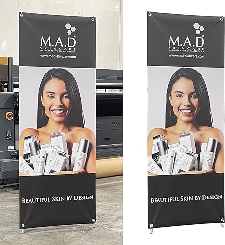 Miniatura 9 de 4UMedia&Displays - Soporte para pancartas prémium para exteriores e interiores, disponible en 24 x 63 pulgadas, 24 x 72 pulgadas, con base de agua