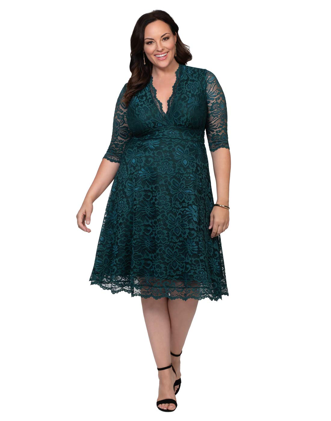 kiyonna women's mademoiselle lace elbow sleeve cocktail dress reviews Mademoiselle Lace Cocktail Dress
