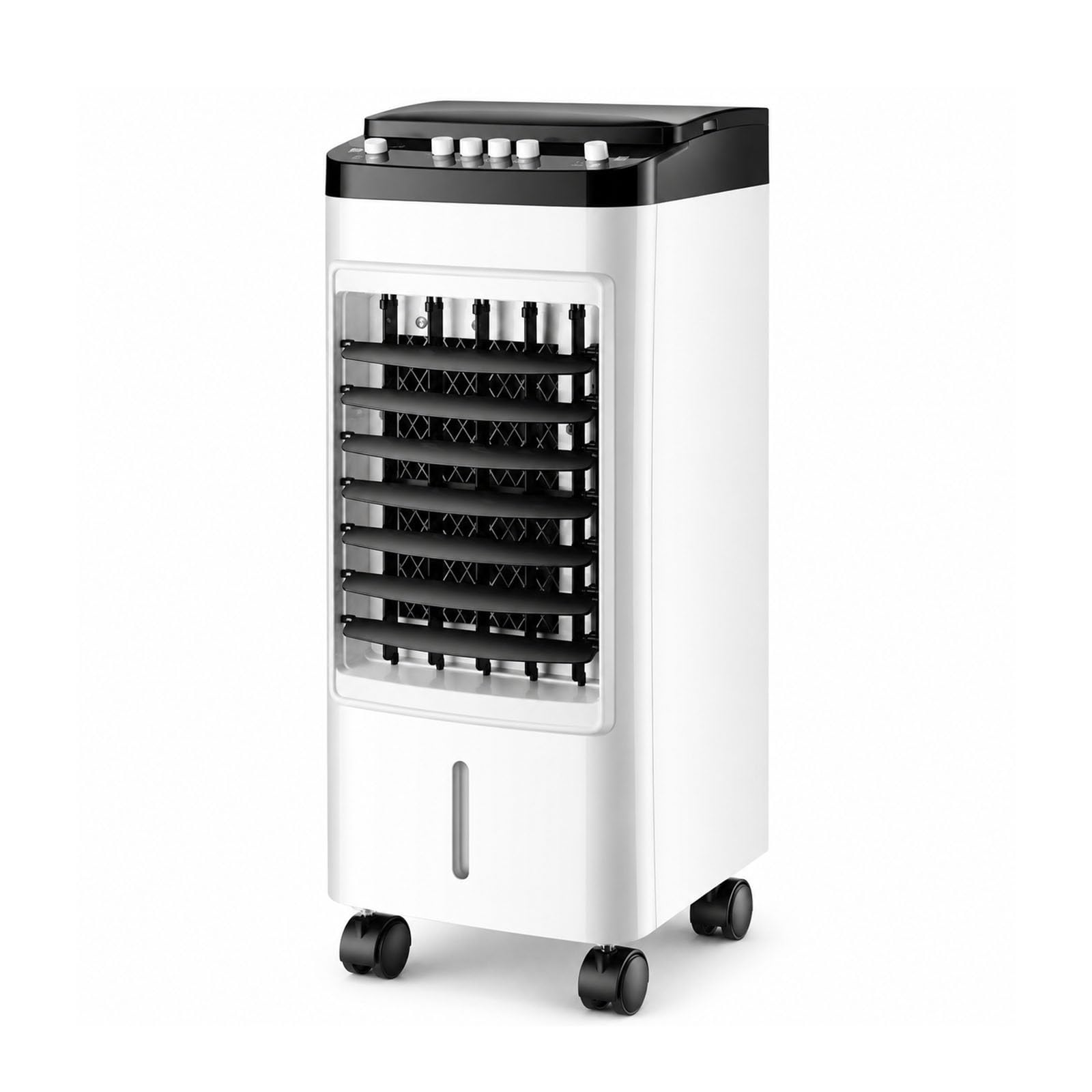 Rinfrescatore d'Aria Evaporativo 3-in-1 per Casa, Umidificatore e Ventilatore Portatile 4 Ghiaccioli, 3 Velocità, Oscillazione 120°, Ultra Silenzioso per Camera da Letto, Soggiorno, Ufficio