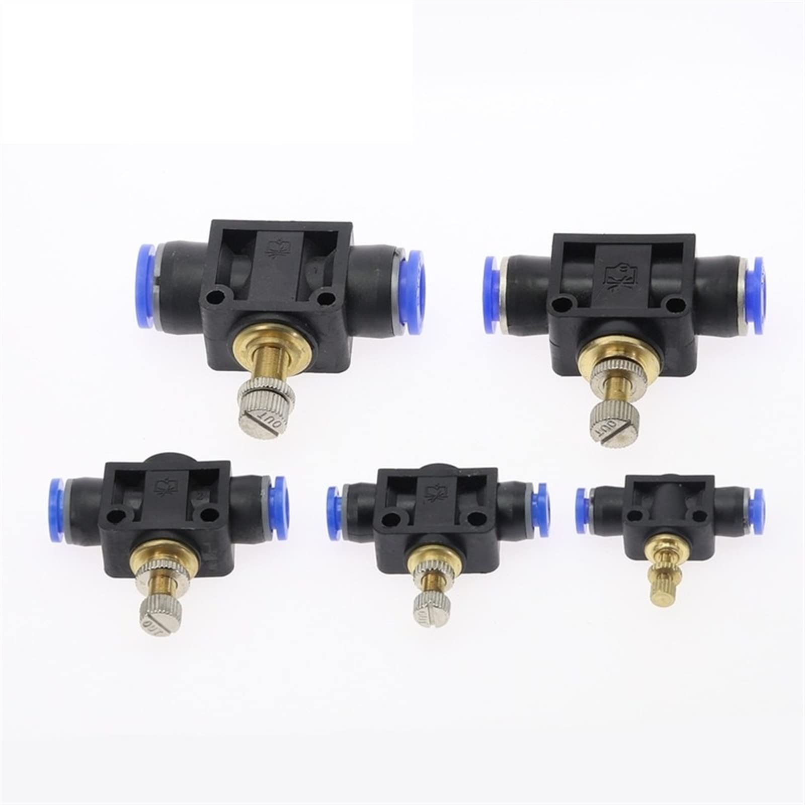 Złączki pneumatyczne zaworu od 4 mm do 12 mm OD wąż rurowy regulacja przepływu gazu złącze złączka regulator prędkości powietrza (Sa-6 mm)