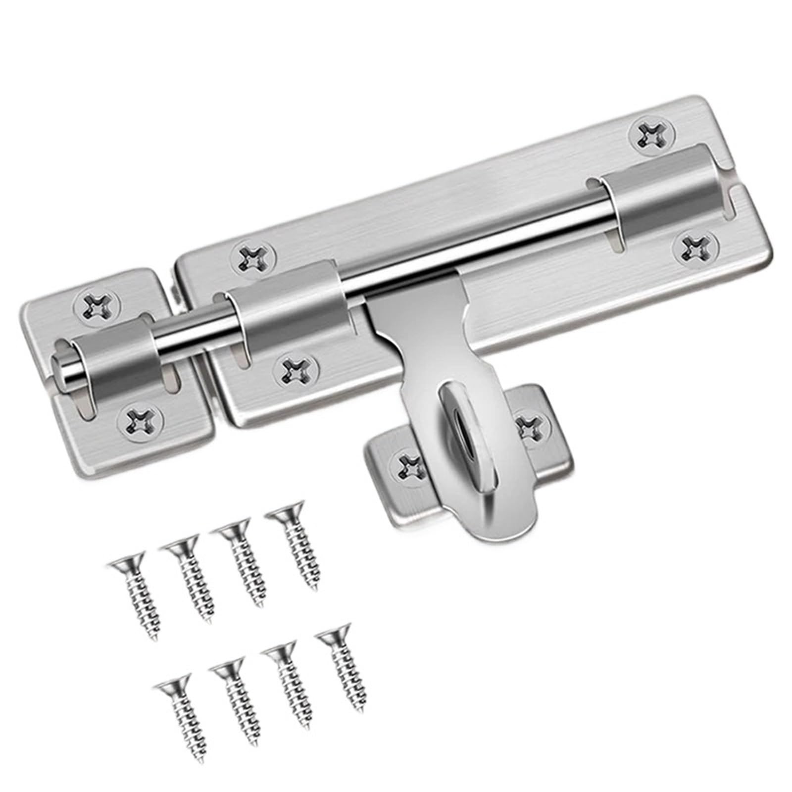 Gate Bolt Stainless Steel Slide Bolt Lock Gate Latch for Gates Fences Garage Shed Doors for Home Hardware Safety Door(3.93inch)