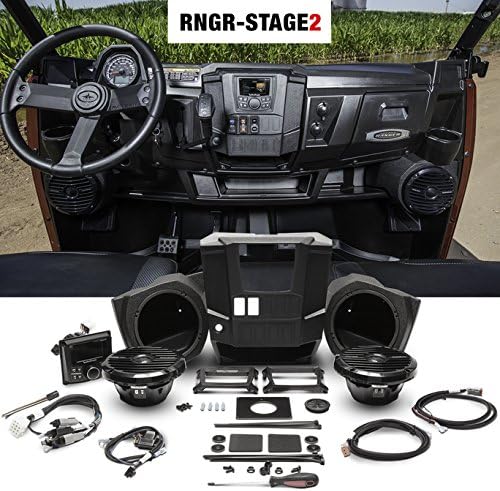 Rockford Fosgate Polaris Ranger RNGR-STAGE2 Kit - Upgraded PMX-3 Head Unit