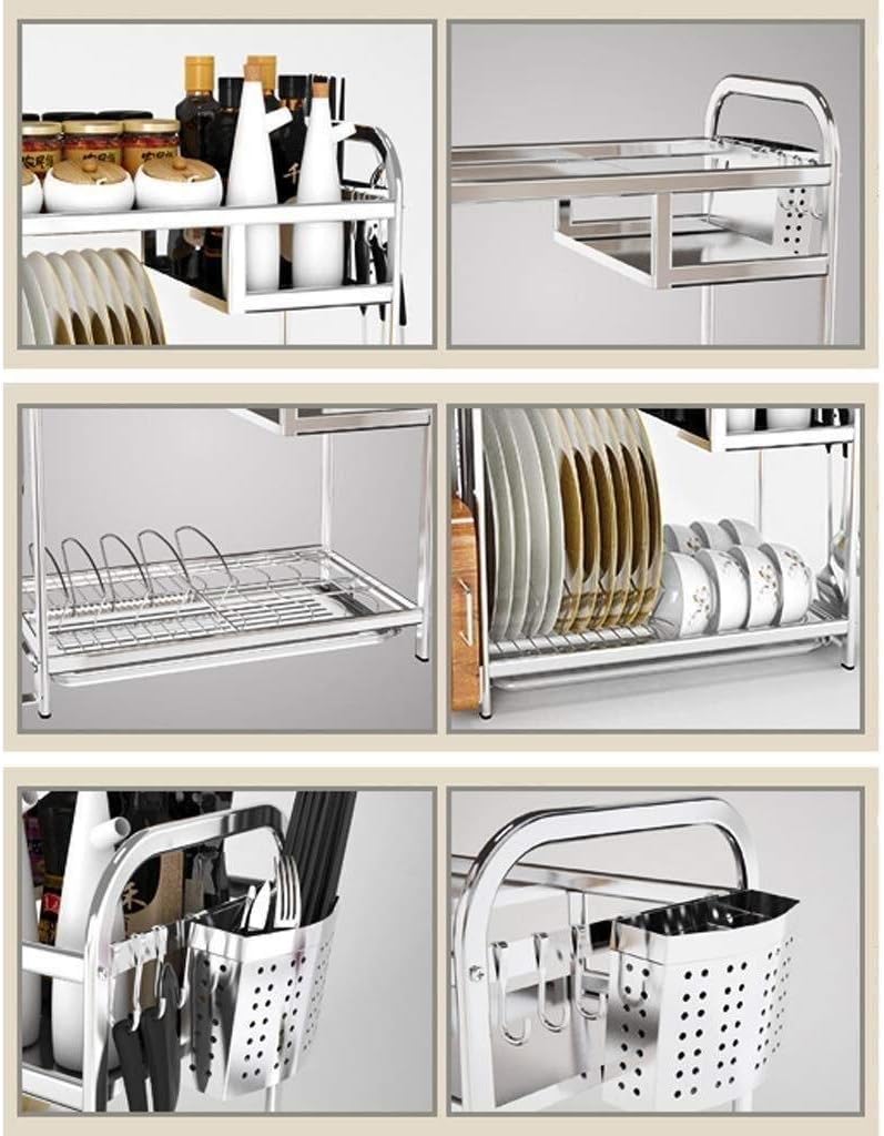 Dish Rack Kitchen Storage Dish Draining Rack Dish Drainer Rack Stainless Steel Kitchen Rack Sink Dish Rack Drain Bowl,
