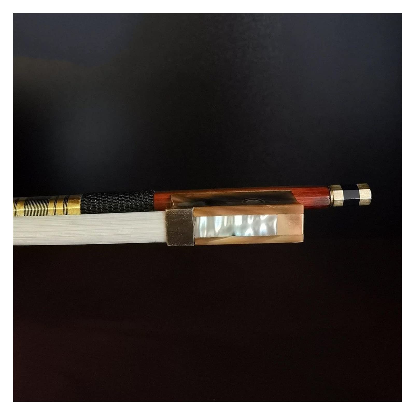 Archet de Violon Standard 4/4 Taille Violon Arc Haute Qualité Brazilwood Rond Rond Rouge -oxhorn Grenouille Paris Yeux De Cuivre (Color : 3/4)