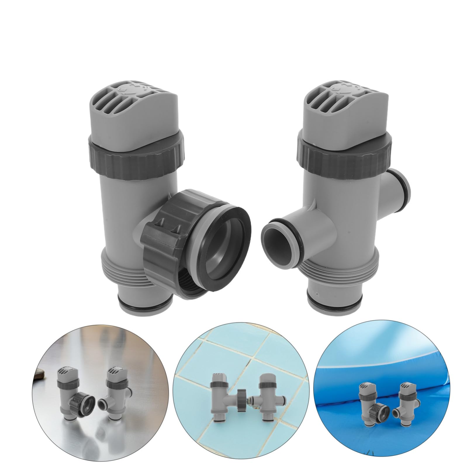 Kisangel Válvula de Émbolo para Manguera de Piscina Kit de Repuesto para Sistema de Bomba Válvula Desviadora para Control de Agua Fácil Instalación y Mantenimiento para Piscinas Elevadas