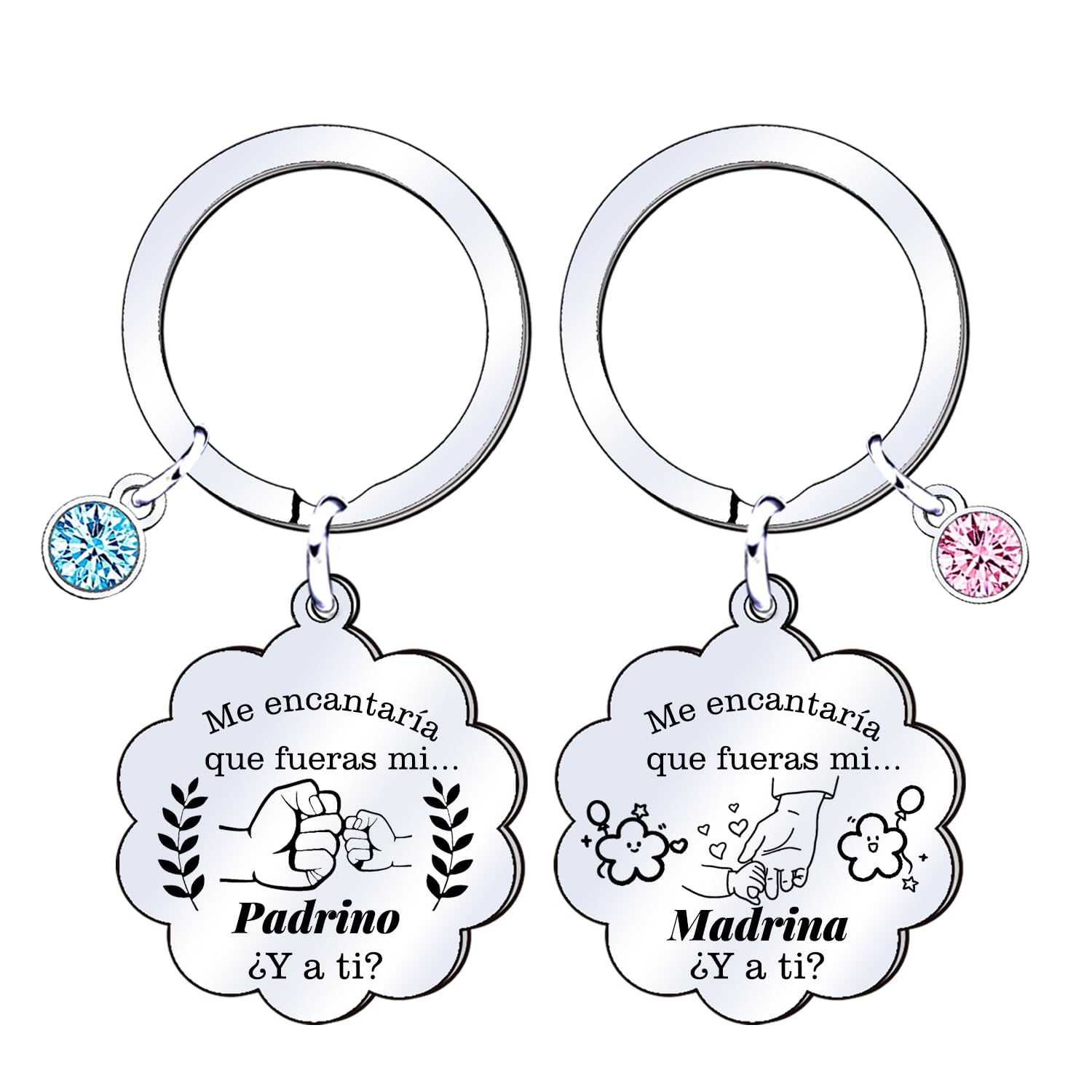 JRZDFXS Regalo Madrina y Padrino bautizo regalo personalizado para pedida quieres ser mi madrina o padrino Llavero Padrino y madrina Quieres ser mi madrina? Quieres ser mi padrino?