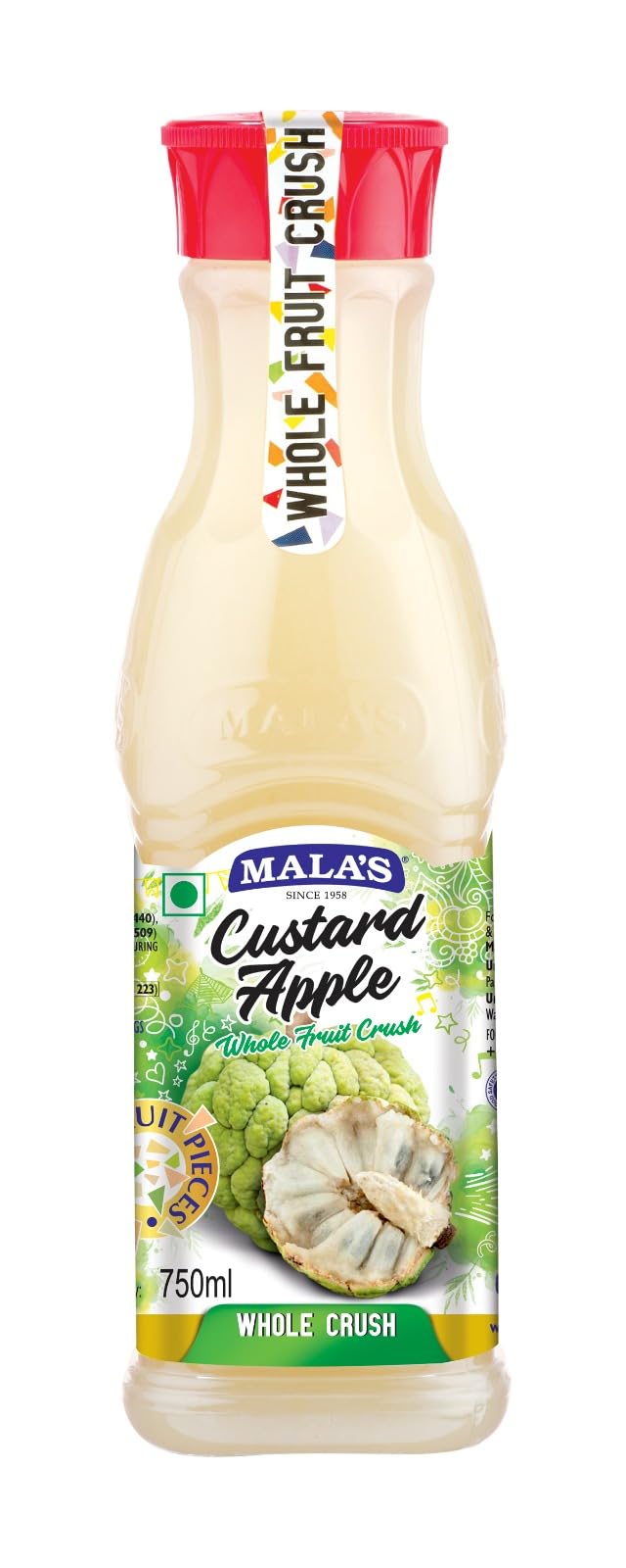 Mala’s Custard Apple Whole Crush 750Ml