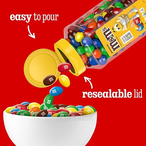 Miniatura 4 de M&M'S Tarros de caramelo de maní, caramelos de chocolate surtidos, tamaño de fiesta, golosinas nocturnas de películas, dulces de chocolate a granel,